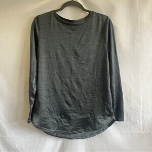 Under Armour Heatgear Long Sleeve Top Womens Small Loose Gray Breathable Running